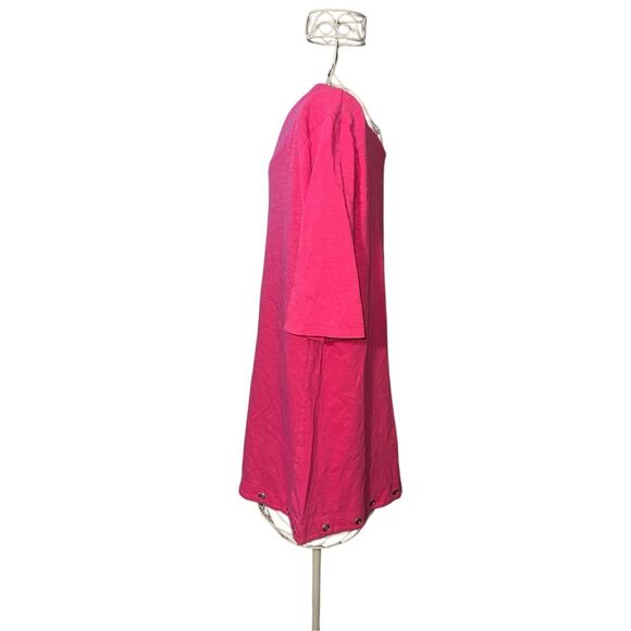 Beautiful CHICO’S eyelet design hot pink blouse Chico's size 3 (large) Good cond - Picture 5 of 9